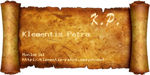 Klementis Petra névjegykártya