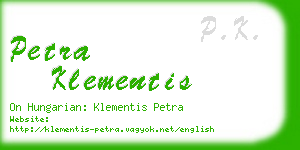 petra klementis business card